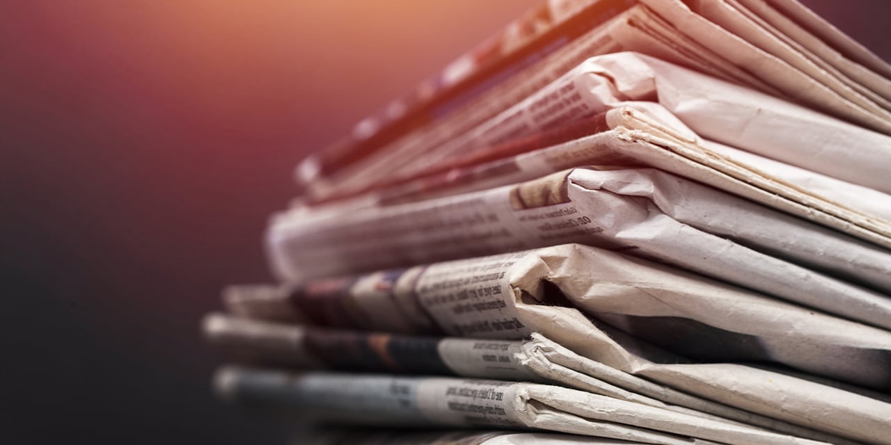 Stack of newspapers