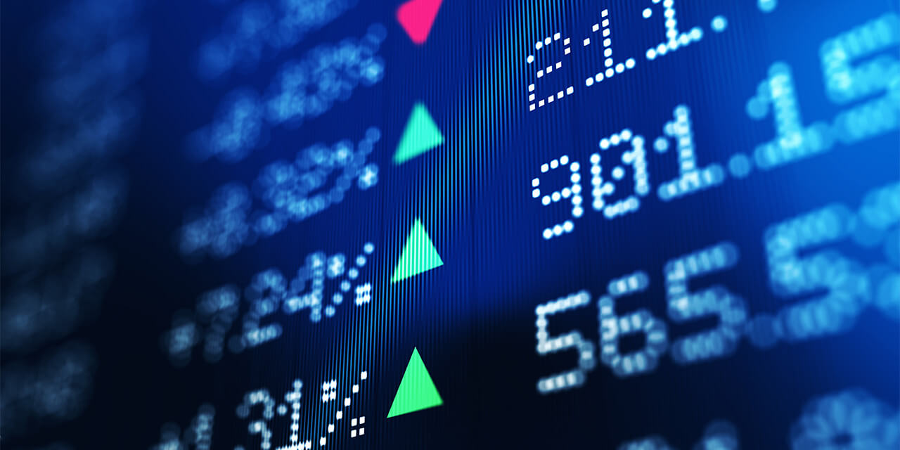 Abstract image of a stock ticker chart