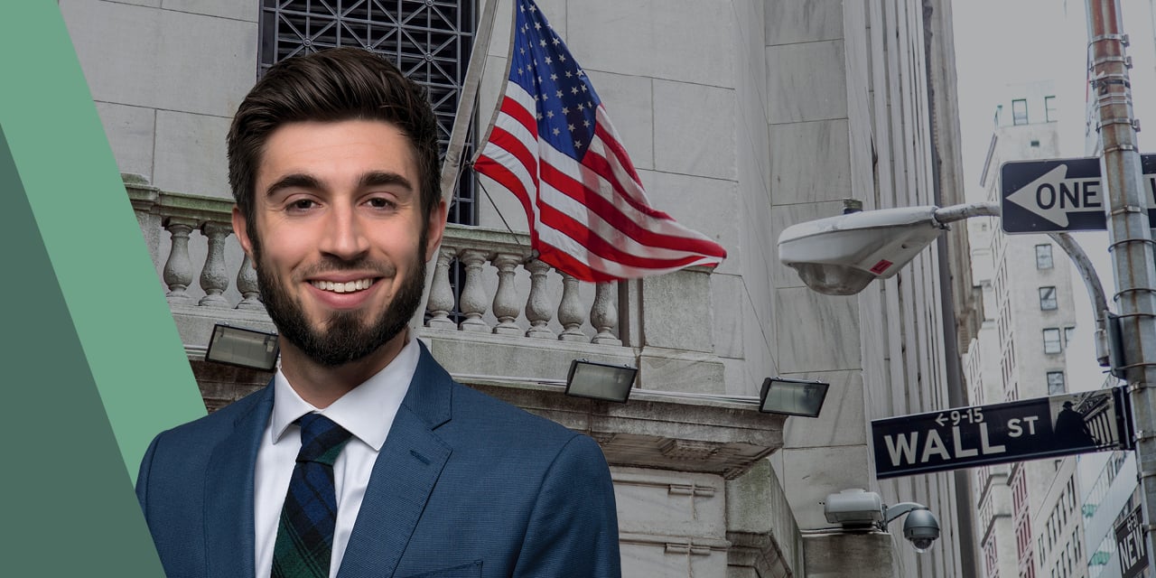 headshot of Ross Mayfield with the Wall Street sign in the background.